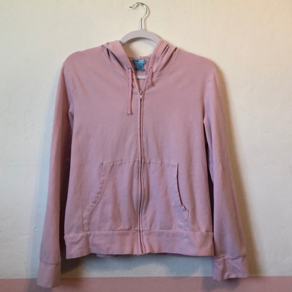 Zip-up bubblegum pink jacket with hood 💕